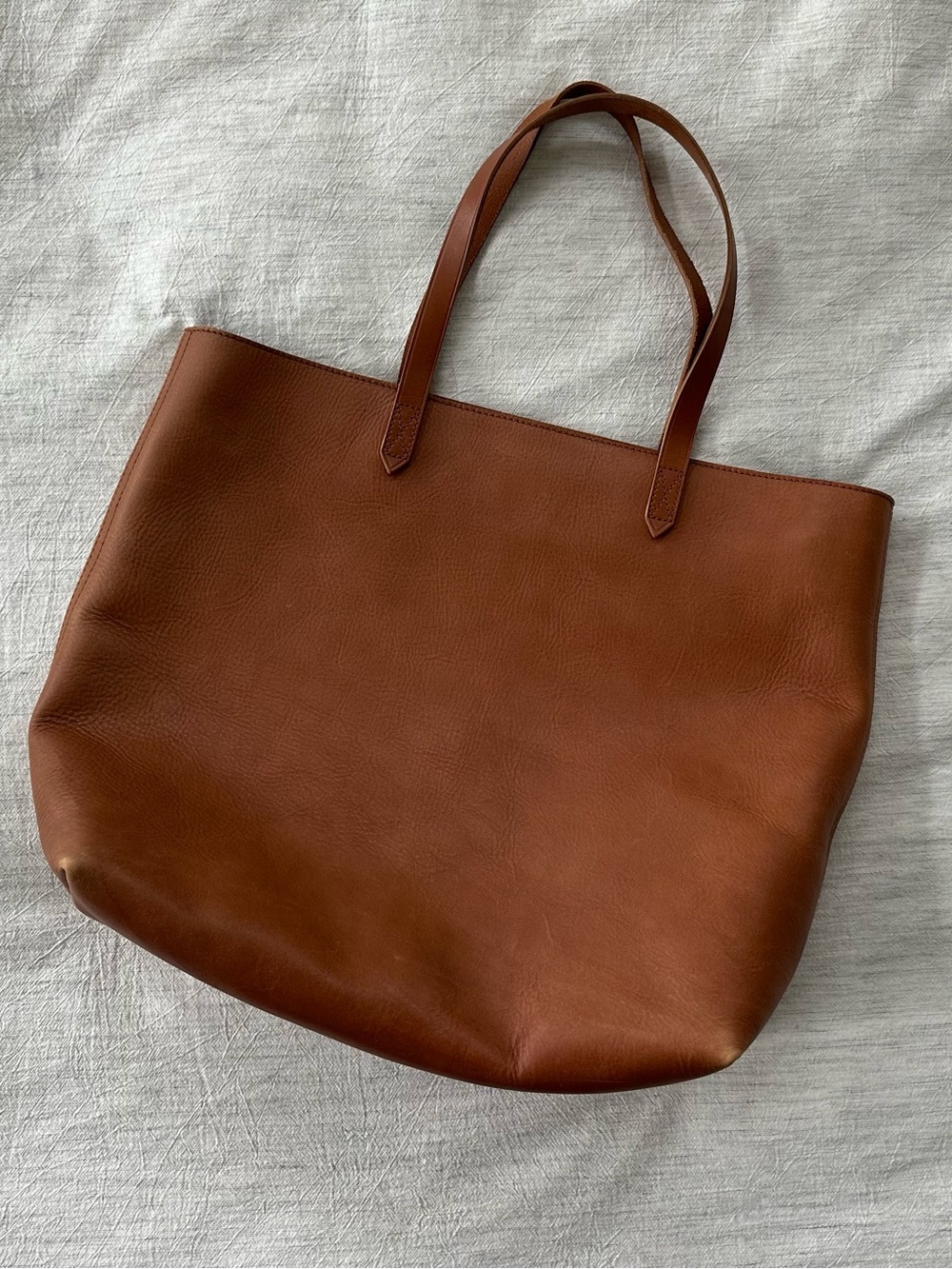 Madewell Brown Leather Zipper Tote